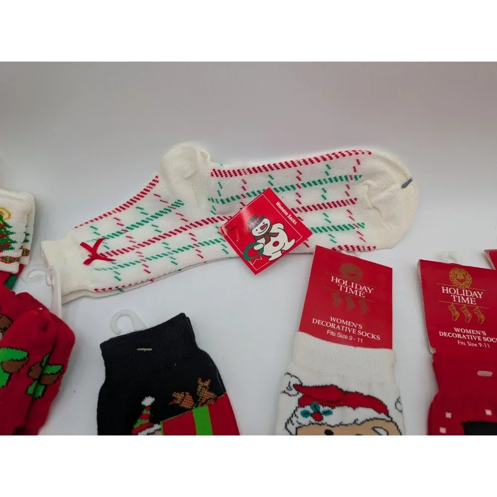 Walmart Target Womens Christmas Socks Lot‎ Vintage